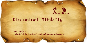 Kleineisel Mihály névjegykártya
