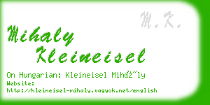 mihaly kleineisel business card